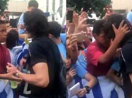 Le geste de Cavani. Capture