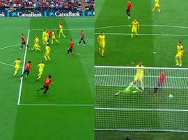 Golo mal anulado por suposto fora de jogo de Parejo. Captura