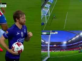 Mazatlán got the first goal in their history. Screenshot/TUDN