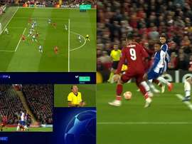 Du but de Firmino au possible pénalty non sifflé à Porto. Capture/Movistar