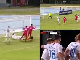 EE.UU se adelantó a los 35 segundos. Captura/FS1
