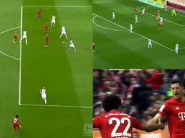 Lewandowski est sur une autre planète : nouveau but pour le Polonais. Capture/Movistar