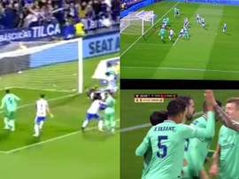 Varana precisou de seis minutos para abrir o placar. Captura/DAZN