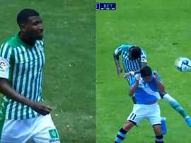 Emerson marcó en su propia portería. Captura/RealBetisTV