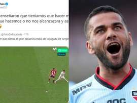 Dani Alves incendió las redes tras el pisotón de Ramos. DaniAlvesF2/EFE