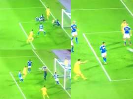 La triple parade incroyable de Meret. Collage/Movistar