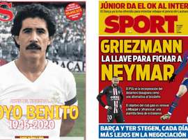 Les Unes des journaux sportifs en Espagne du 03 avril 2020. AS/Sport