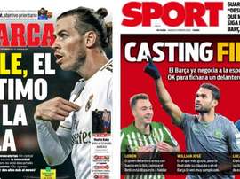 Les Unes des journaux sportifs en Espagne du 08/02/2020. Marca/Sport