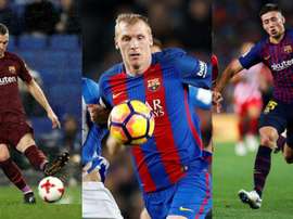 Lenglet, Mathieu et Vermaelen, trois des recrues du Barça à cette position. EFE