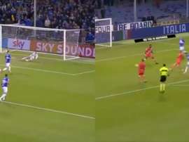 La Sampdoria empató con una obra de arte de Linetty. Captura/beINSports