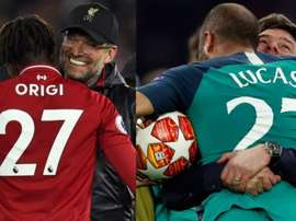 Lucas Moura et Divock Origi ont mis le 27 dans l'histoire. EFE/AFP