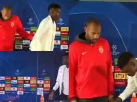 Henry, en la acción con Badiashile. Captura/Canal+Sport