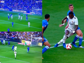 Festival blanco en el Bernabéu. Collage/beINSports