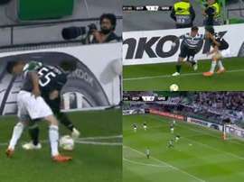 Fredy Montero le tiró un caño sensacional a un rival y la jugada acabó en gol. Captura