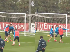 Benzema a réalisé l'entraînement. Collage/RealMadrid