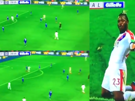 Le Belge a marqué son premier but avec Crystal Palace. Collage/NBC
