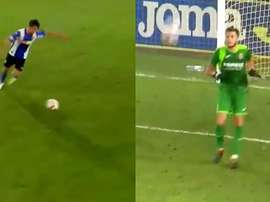 Uno de los goles más raros del año. Captura