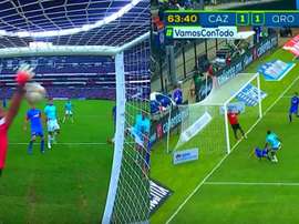 El VAR, protagonista en el gol de Querétaro. Captura