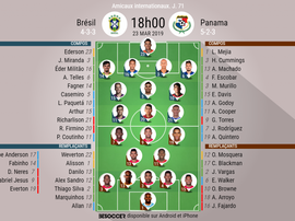 Compos officielles Brésil-Panama, Amical, 23/03/2019, BeSoccer.