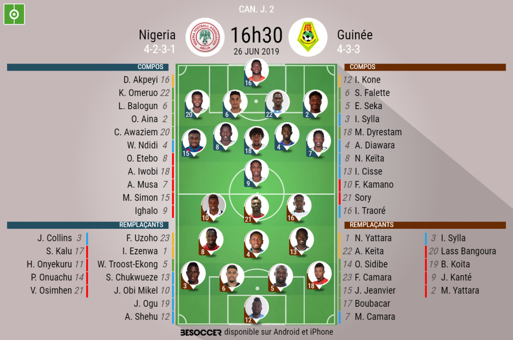 CAN 2019 : Nigeria 1-0 Guinée CAN 2019 : Nigeria 1-0 Guinée