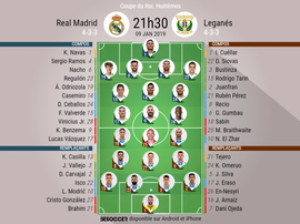 Compos officielles Madrid-Leganés. BeSoccer