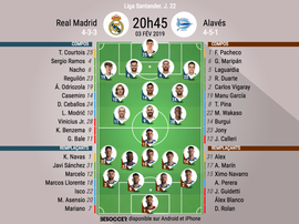 mpos officielles Real Madrid-Alavés, J22, Liga, 3/02/2019. BeSoccer