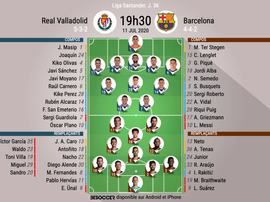 Les compos officielles du match de Liga entre Valladolid et Barcelone. BeSoccer