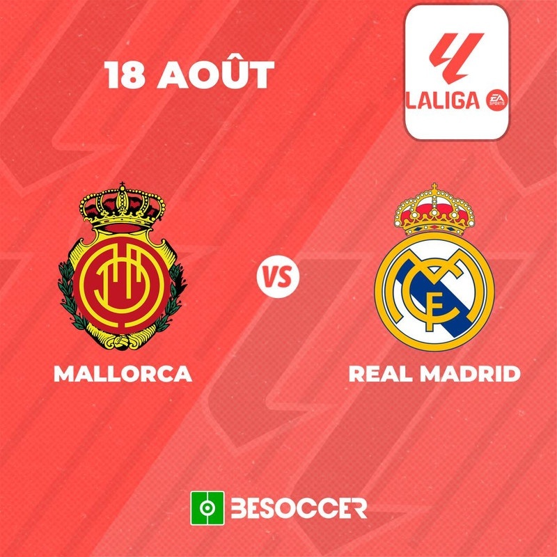 Compos probables: Mallorca - Real Madrid / La Liga / 21:30h 18 Août 2024