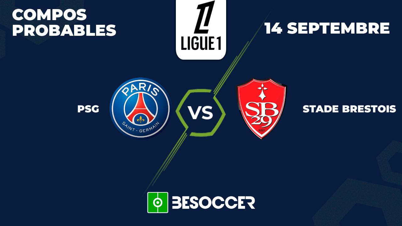 Compos Probables PSG - Brest / Ligue 1 J4