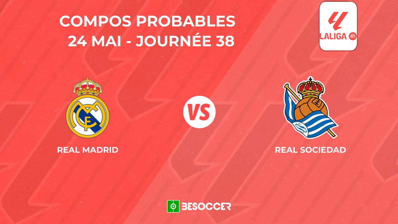 Compositions probables Real Madrid - Real Sociedad