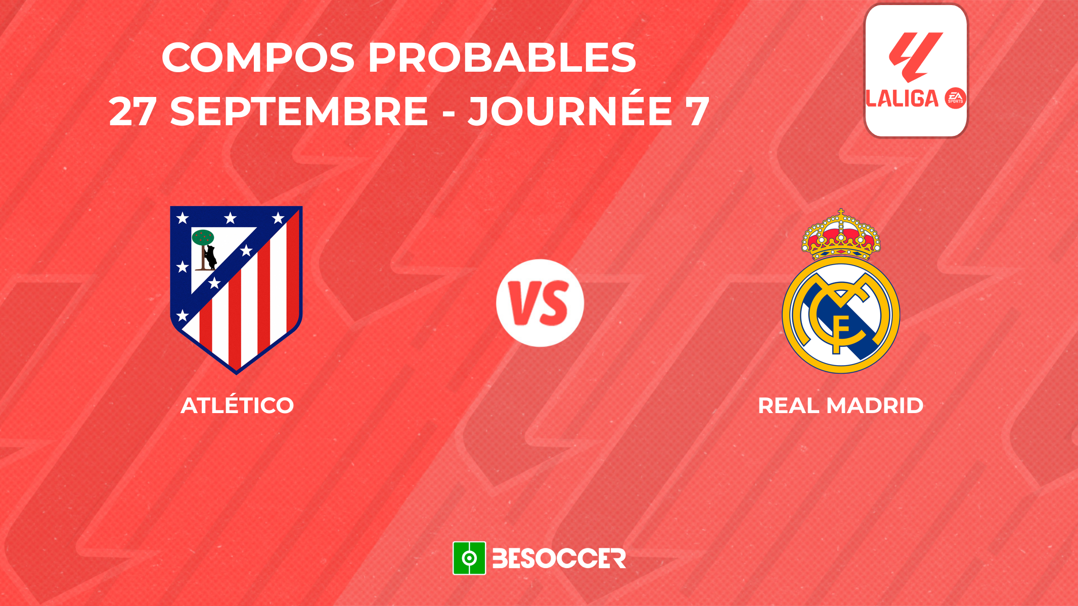 Compositions probables Atlético Madrid - Real Madrid
