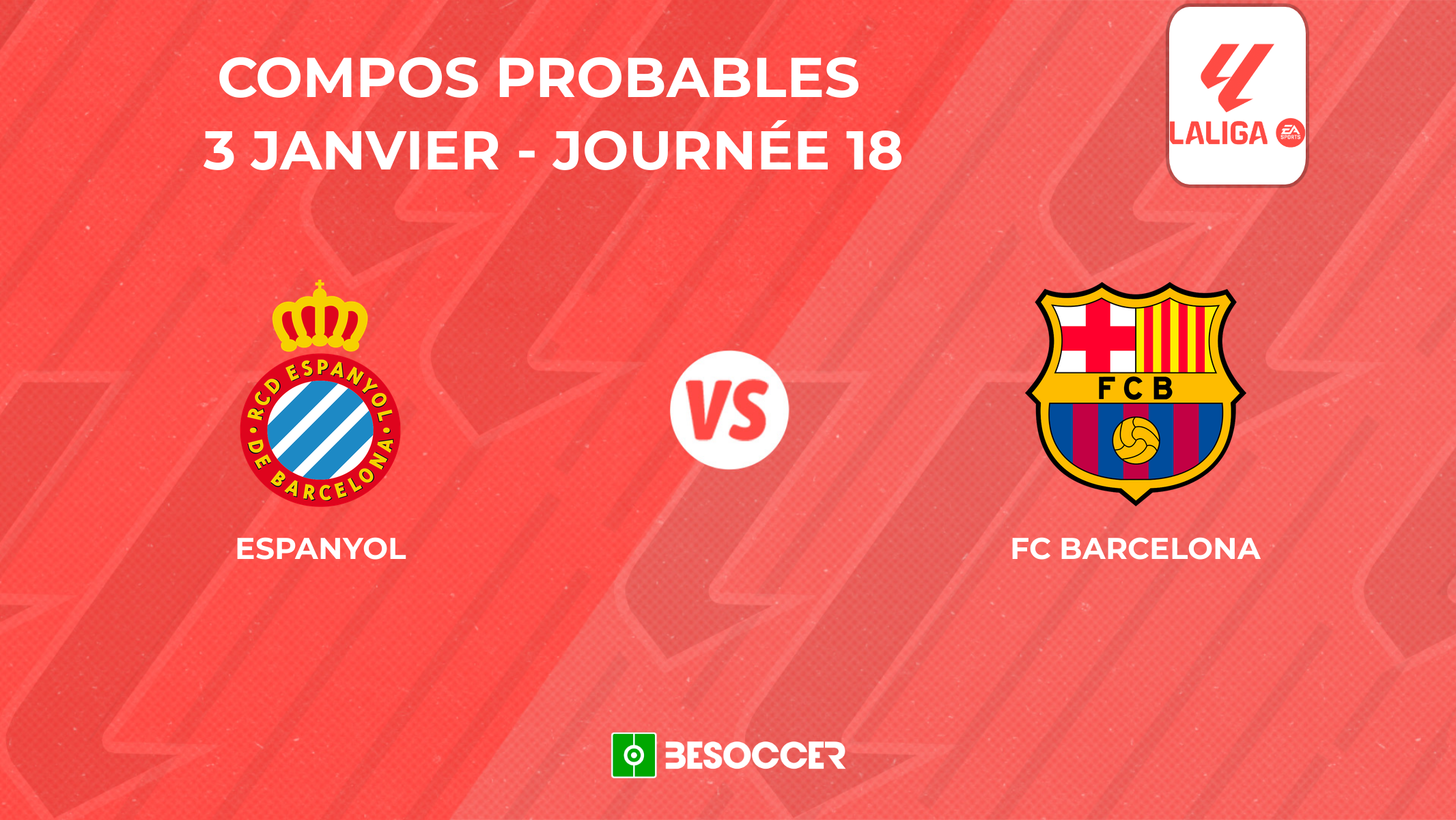 Compositions probables Espanyol - FC Barcelone