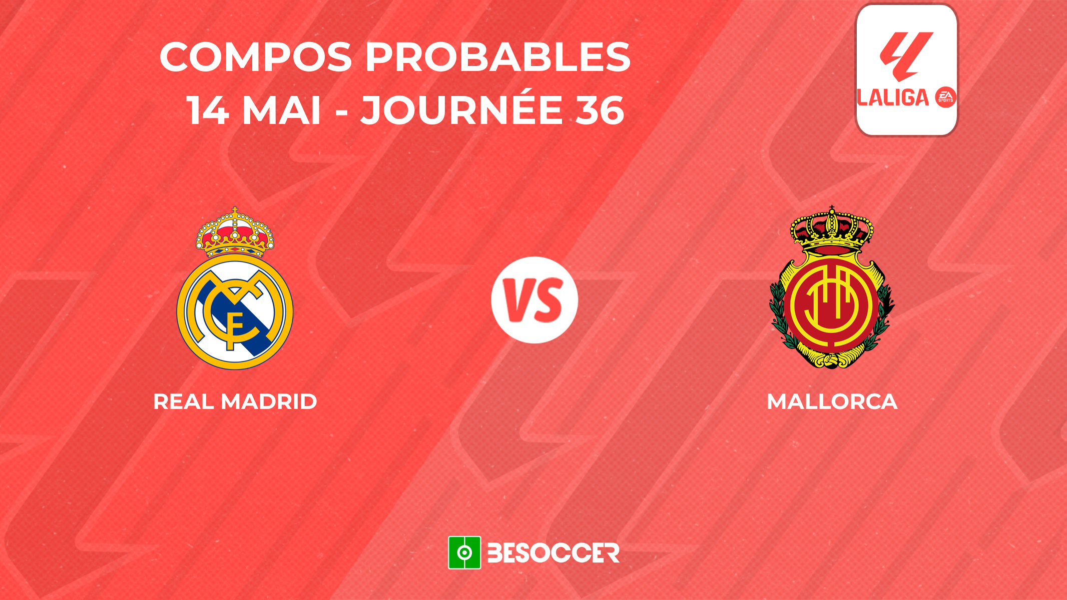 Compositions probables Real Madrid - Mallorca