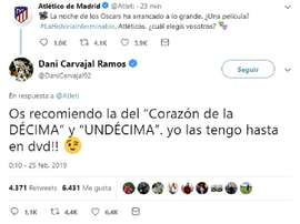 Carvajal n'a pas hésité. Capture/DaniCarvajal22
