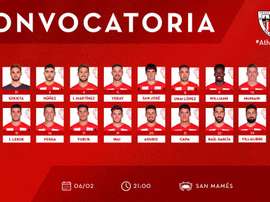 El Athletic ya tiene convocatoria. Twitter/AthleticClub