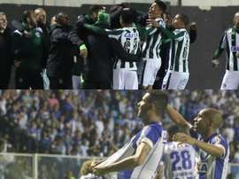 Coritiba e Avaí se enfrentam pela 29ª rodada do Campeonato Brasileiro da Série B. Collage/Twitter