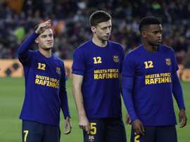 Lenglet e Semedo treinaram depois do jogo da Liga. EFE