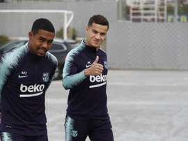 Coutinho has returned to full training after a minor muscle injury. TWITTER/BARCELONAES