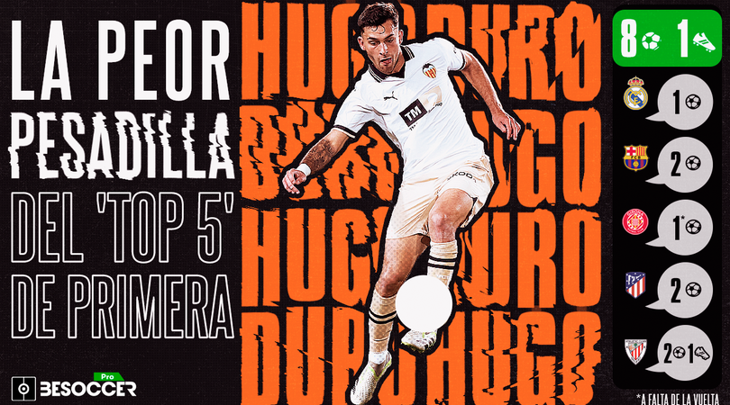 Hugo Duro, la peor pesadilla del 'top 5' de Primera