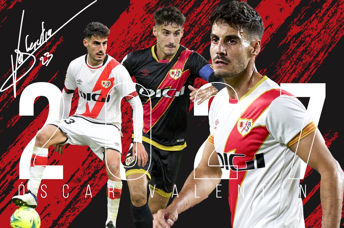 Óscar Valentín renueva con el Rayo: "Defender la franja en Vallecas es mi día a día"