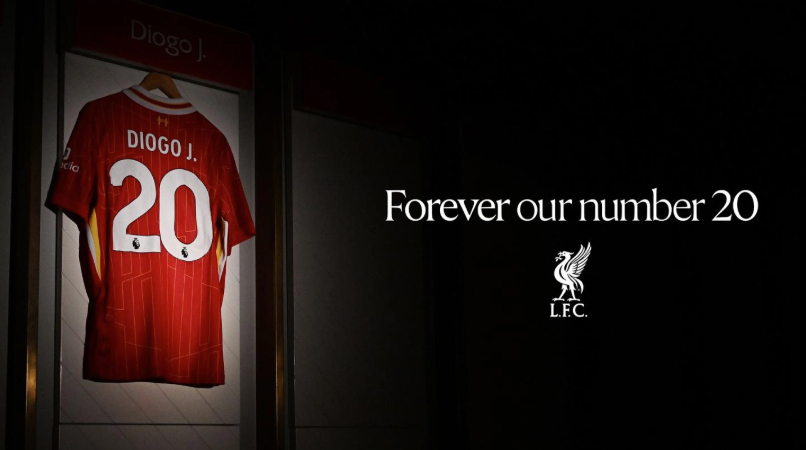Liverpool aposenta a camisa 20 de Diogo Jota em homenagem póstuma