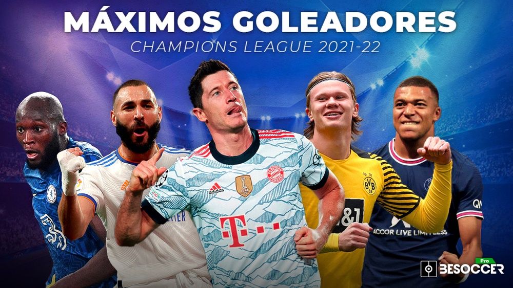 Así va la tabla de goleador de la Champions League 21-22. BeSoccer Pro