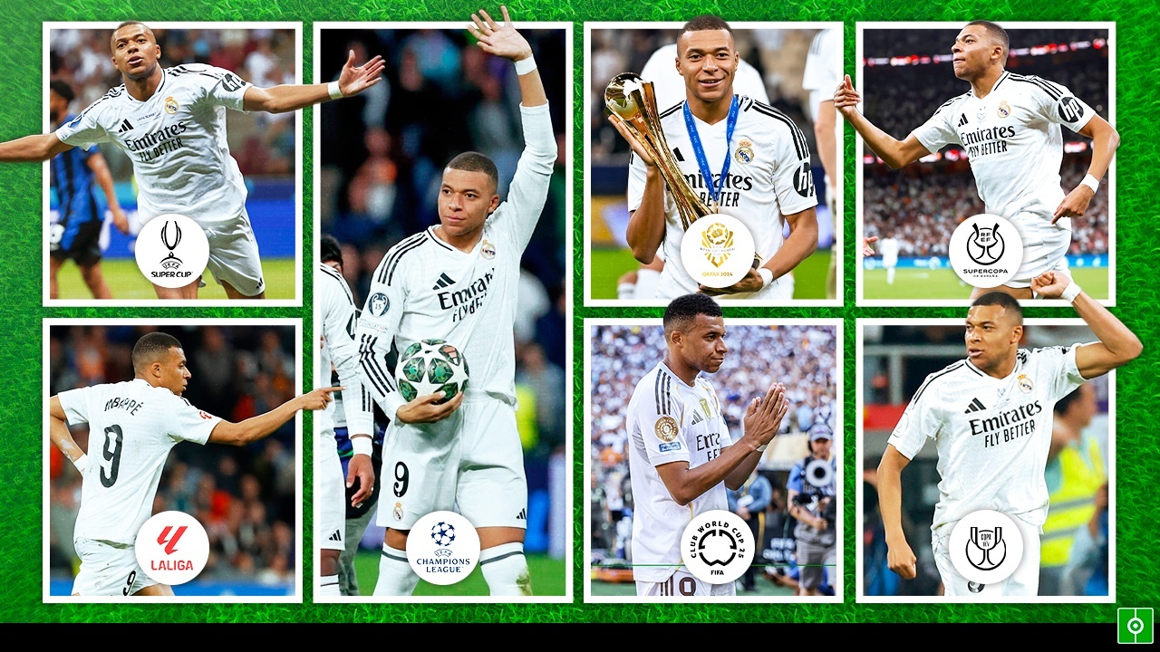 Mbappé, o único jogador do Real Madrid a marcar em sete competições