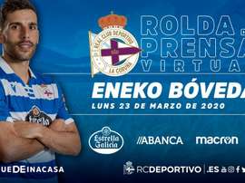 Eneko Bóveda realizó una rueda de prensa virtual. Twitter