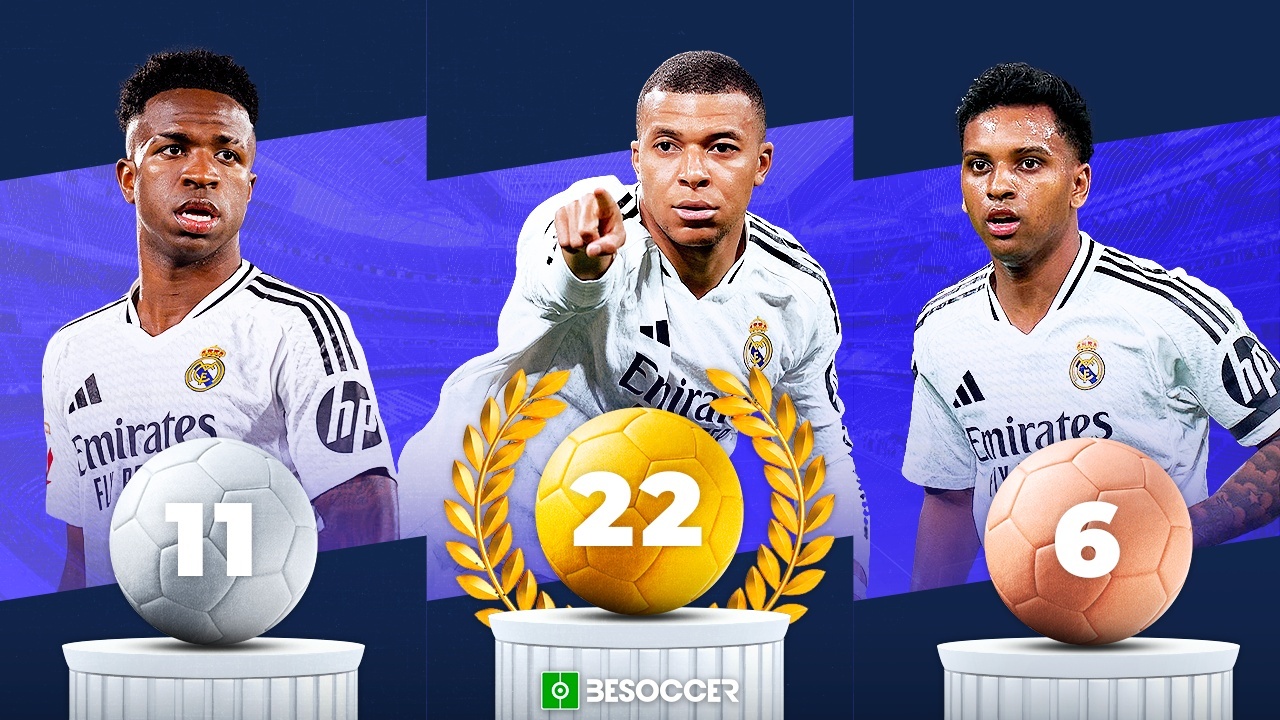 Mbappé tira del carro del tridente: triplica a Rodrygo y dobla a Vini