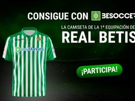 Consigue una camiseta de la primera equipación del Betis. BeSoccer