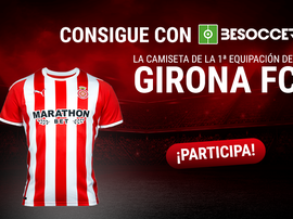 Consigue la camiseta de la primera equipación del Girona. BeSoccer