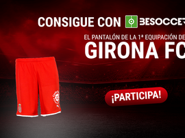 Consigue un pantalón de la primera equipación del Girona. BeSoccer