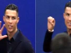 Cristiano en zone mixte. Capture/Movistar
