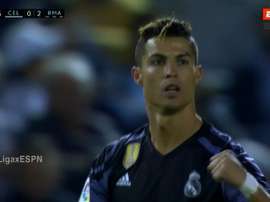 Cristiano célèbre son deuxième but face au Celta. ESPN